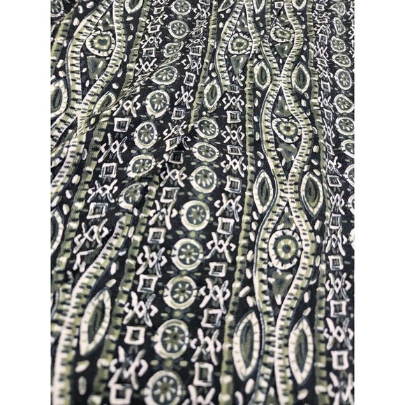 Vtg 90s Y2K Contempo Casuals Green Women's Long Skirt Size 11 Faux Wrap - Picture 3 of 9